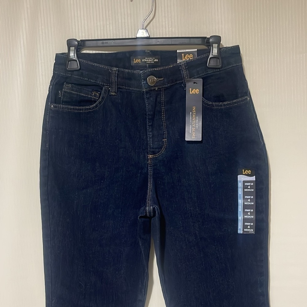 NWT LEE Women's Jeans Relaxed Fit Straight Leg High Rise Size 4 - Picture 2 of 11